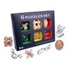 OBEST Kongming Puzzle Wooden Puzzle Brain Training 3D Puzzle Wisdom Toy Set with Solution Diagram Suitable for Ages 6 and Up Puzzle Brain Ring
