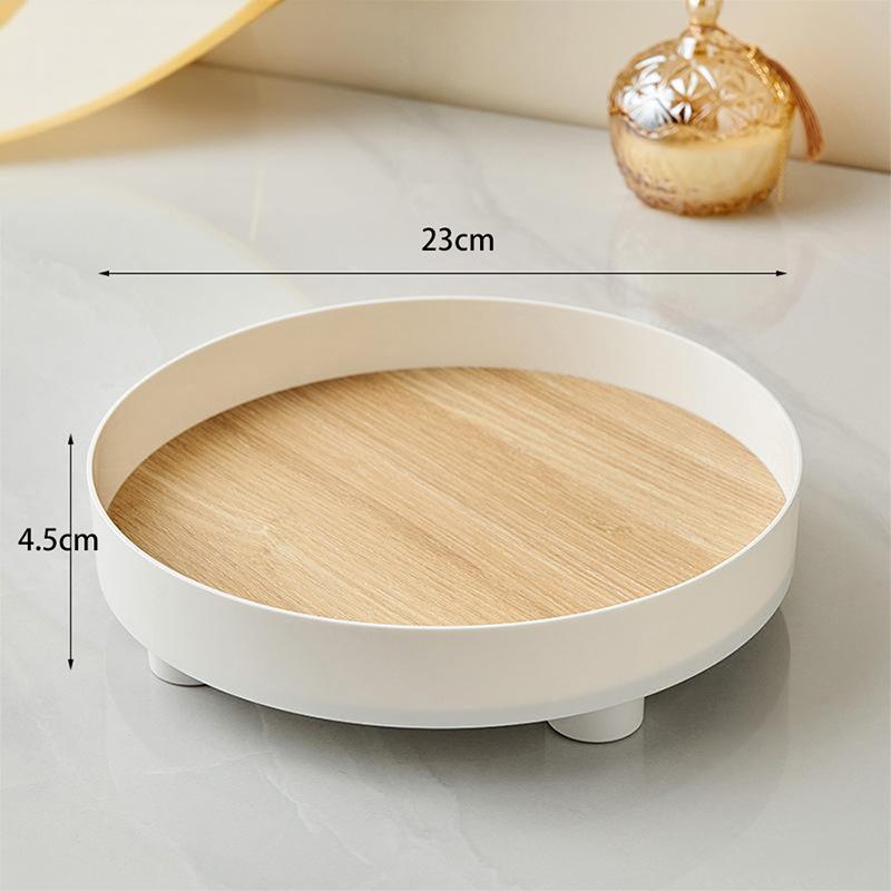

Living Room Coffee Table Aromatherapy Ornaments Tabletop Storage Tray Round Tray жовтий