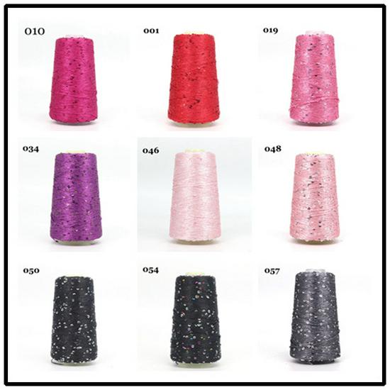 Sequin Cotton Yarn: 50g Fancy Skein for Hand & Machine Knitting