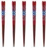 Happy Set of Made In PID1387 J-kitchens Chopsticks, 5, Material Wood, Chopsticks, Japan,