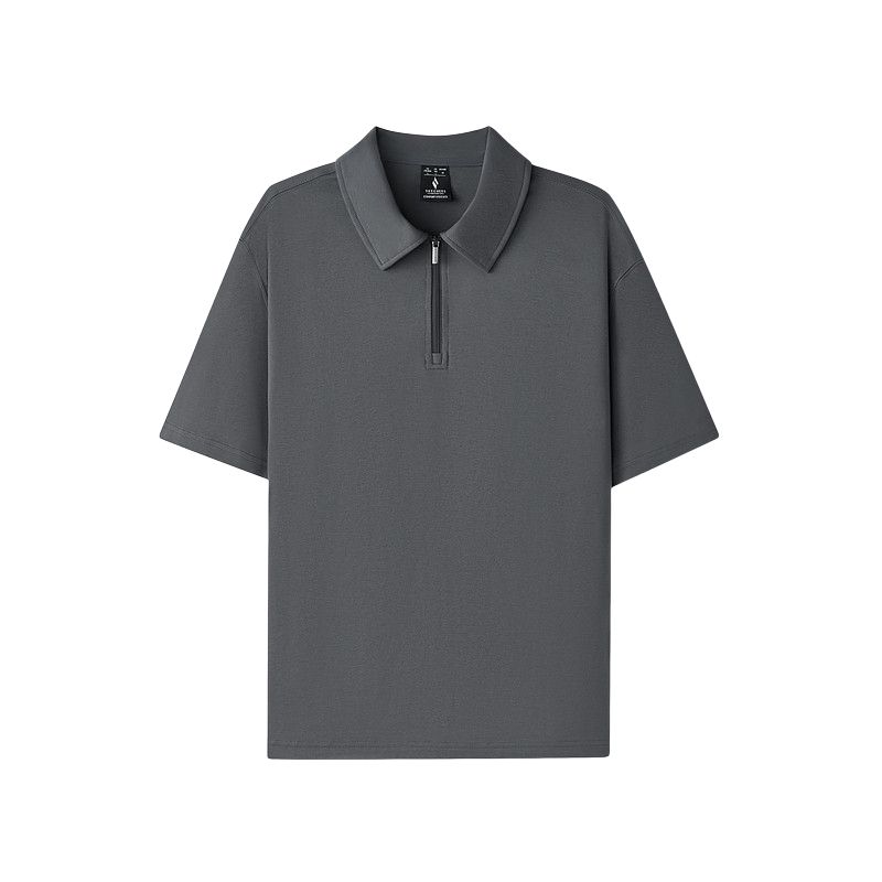 Skechers Solid Color Knitted Simple Versatile Short Sleeve Polo Shirt Men tops L226M003-013P M
