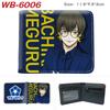 Blue Lock Anime Wallet Colorful Print Bi-fold PU Leather Purse Cartoon Card Holder for Students
