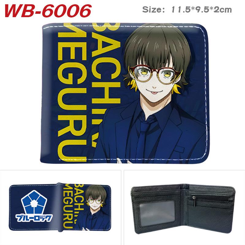 Blue Lock Anime Wallet Colorful Print Bi-fold PU Leather Purse Cartoon Card Holder for Students