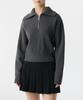 MUSINSA STANDARD WOMAN Women'S Lambswool Ribbed Knit Half Zip [Medium Grey]
