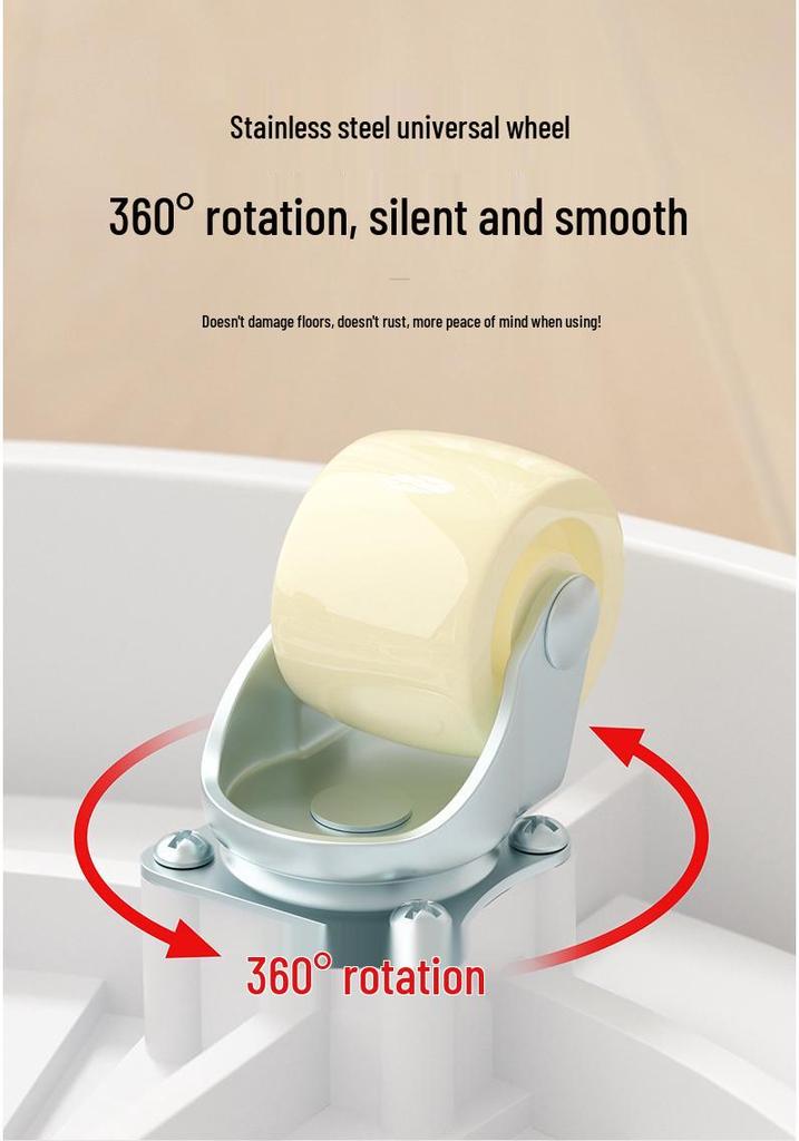 Wheeled Mobile Flower Pot Tray with Hidden Universal Wheels - Thickened Plastic Base