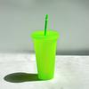 5pcs 24oz plastic cups with lids&straw reusable water bottle party cold cups Hard Plastic Cup Wedding Party Summer Drinkware