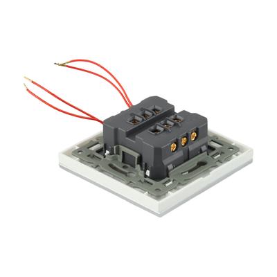 Włącznik ścienny Otwarty Włącznik podwójny typu 82 Panel ze szkła hartowanego Ukryty ścienny Włącznik dwukierunkowy podwójny Sterowanie Elektryczne