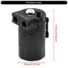 Universally Baffled Aluminum Oil Catch Can Tanks 2-Port Reservoir with Drain Valves Breather Cylinders Filter
