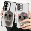 Funny Sad Hamster Meme Plating Phone Case For Samsung A17 A07 A37 A57 A16 A56 A15 A55 A14 A54 A13 A53 A26 A36 A25 A35 A24 A34 A2