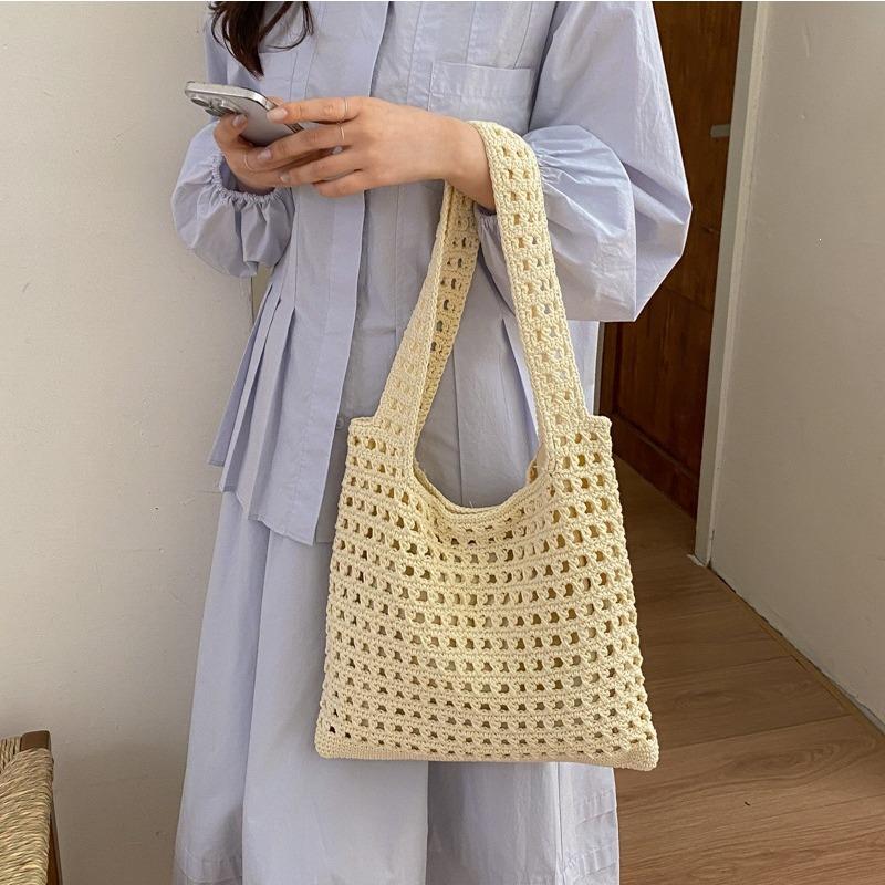 Large-capacity Summer Bag - Single-shoulder Underarm Tote Bag - Knitted Crossbody Bag