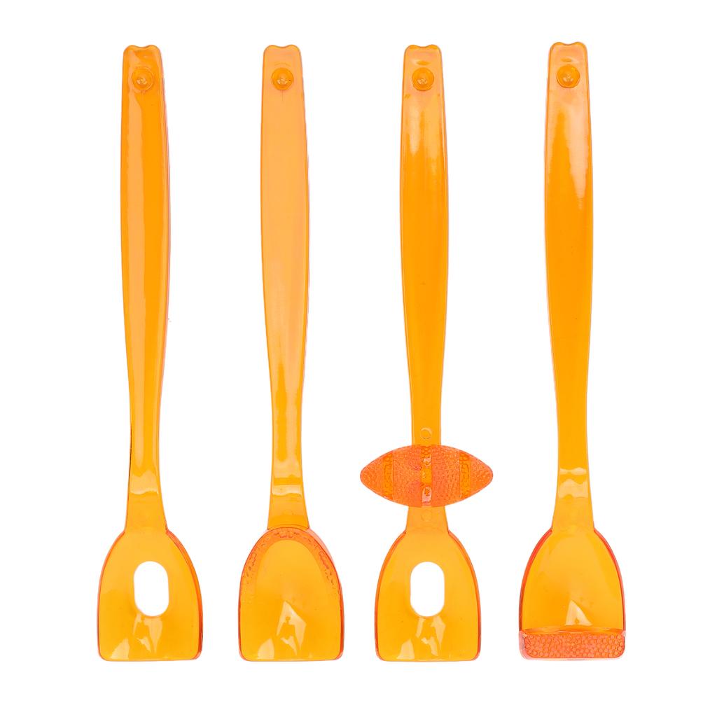 4pcs Lips Tongue Muscle Trainer Recovery Oral Mouth Muscle Rehabilitation Training Exerciser Orange