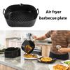 Air Fryers Basket Waterproof Air Fryer Silicone Pot Heat-insulation Multi-function Tools for Home Kitchen Oven Steamer Cooker