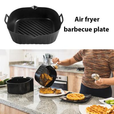 Air Fryers Basket Waterproof Air Fryer Silicone Pot Heat-insulation Multi-function Tools for Home Kitchen Oven Steamer Cooker