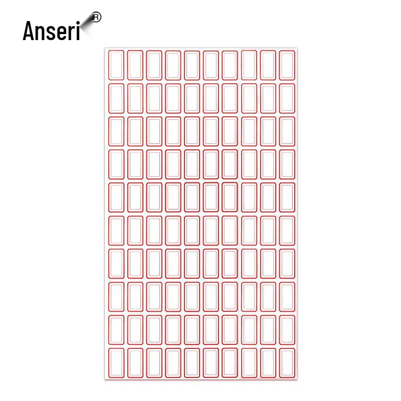 Anseirui Laboratory Blank Handwritten Labels красный