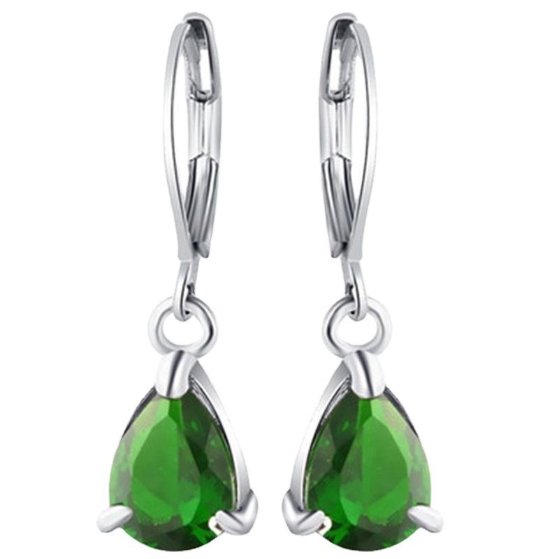 Inlaid Pink Zircon Women'S Earrings Women'S Engagement Jewelry