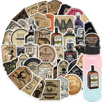 50 Retro Thriller Potion Graffiti Stickers Decorate Notebook Suitcase DIY Waterproof Stickers