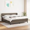3126105 vidaXL Lit à sommier tapissier avec matelas Taupe 180x200 cm Tissu