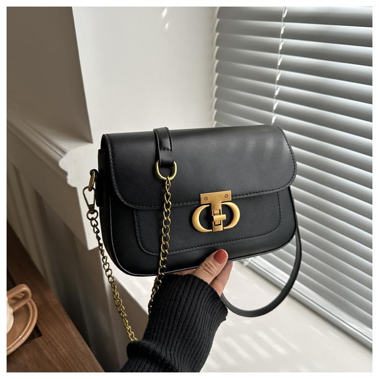 

Retro fashion bag women s 2024 spring new simple fashion small square bag niche casual simple shoulder bag чорний