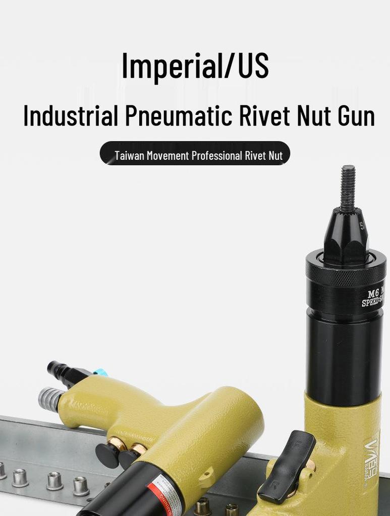 Bai Ma Z8M Pneumatic Rivet Nut & Cap Gun (Imperial & US Standard Compatible)