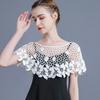 Cape Hollow Out Crochet Shawl Thin Knitted Scarves Elegant Blouse Shoulders Fake Collar  Women