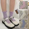 Womens Calf Socks, Sweet Girl Lace Ruffle Knee Socks Fashion Ladies Girl Princess Mesh Socks Campus Stockings