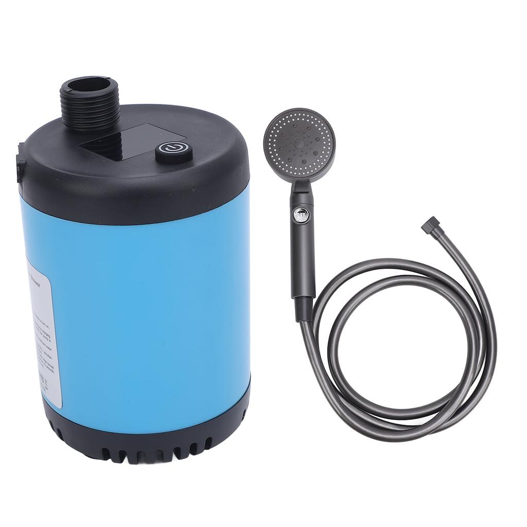 Portable Camping Shower 7800mAh Rechargeable Shower Pump Filtered Showerhead 2M Hose for Outdoor Hiking Beach Travel