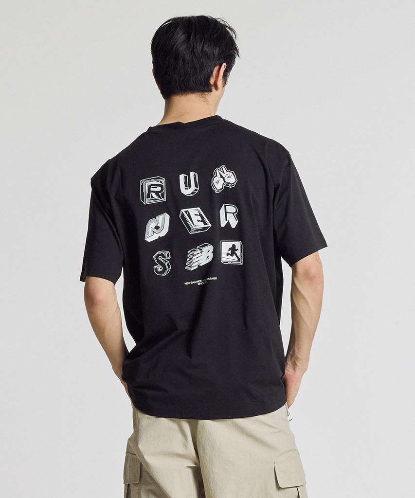 Nyuballanseu Nbneg25423 / Uni Rc Frozen Pictogram Short Sleeve T-Shirt (Black)
