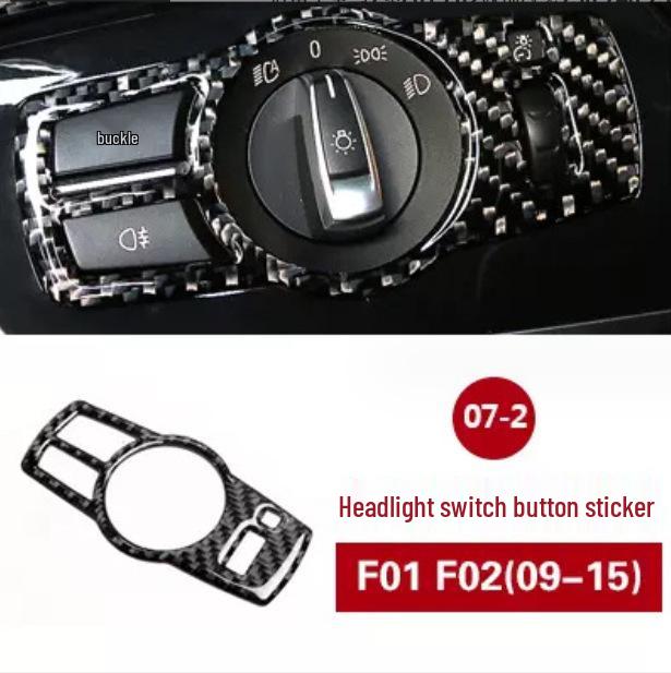 Carbon Fiber Center Console Sticker for BMW 7 Series F01 F02 Interior Modification 730 740 750li