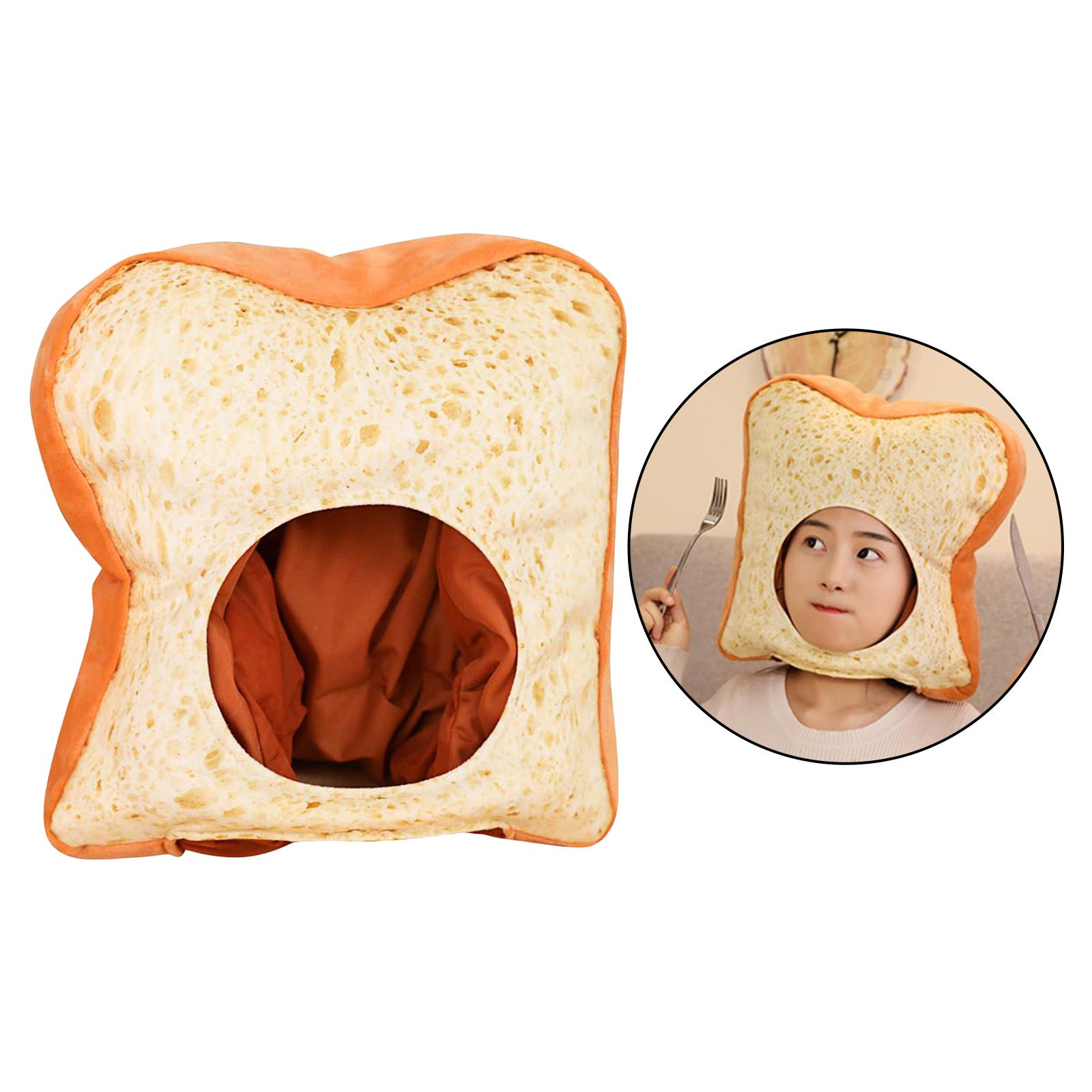 

Women Girls Funny Plush Toast Hat Headband Headwear Party Photo Booth Props помаранчевий