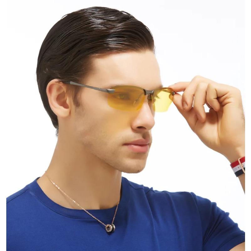 Ochelari de vedere nocturnă Protecție Sporturi de călărie Ochelari de soare polarizați noi pentru bărbați Șofer Conducere