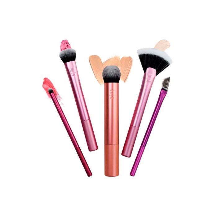 Makyaj Fırçası Seti - REAL TECHNIQUES - Artist Essentials - 5 Parça - Çok Renkli - Pembe