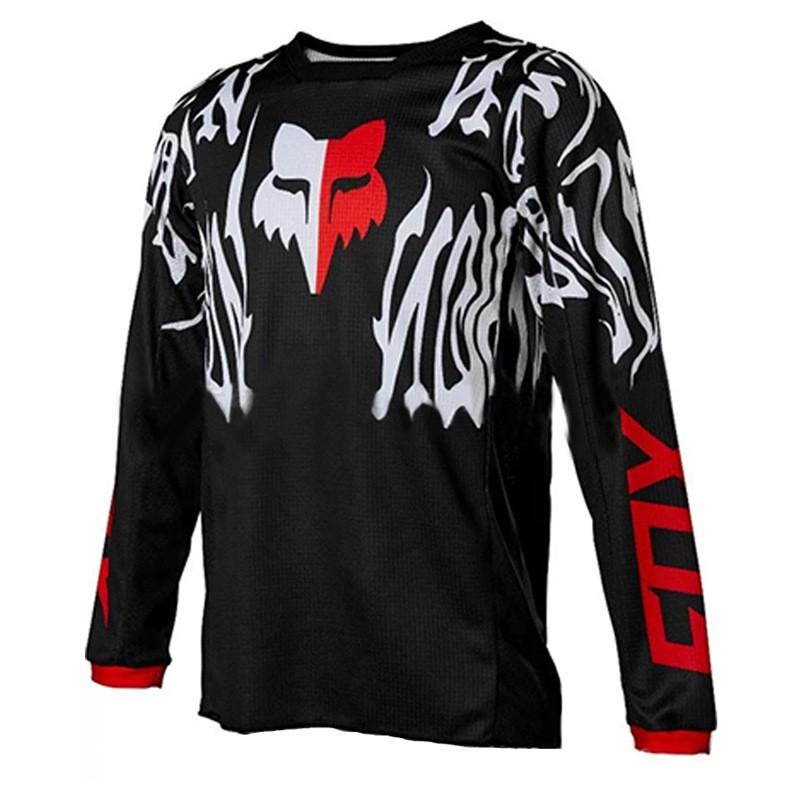 Mens Long Sleeve Mountain Bike Jersey Cycling Shirt Breathable Quick-Dry Trail Riding Top