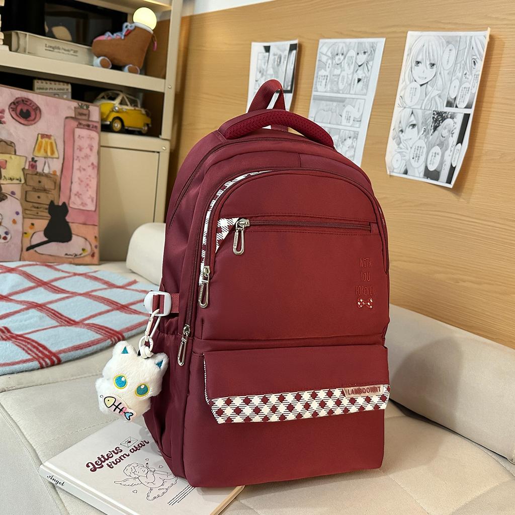 Schoolbag Backpack Junior high school students Large capacity campus leisure school bag Men's and women's outdoor simple sports travel backpack