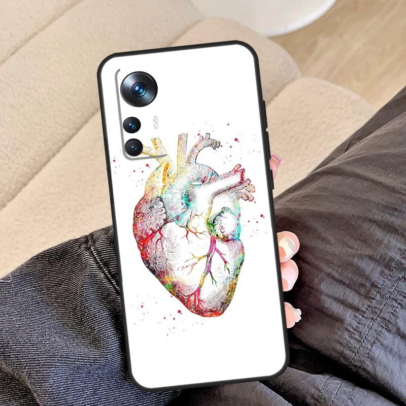 Human Heart Anatomy For Xiaomi POCO C65 F5 X5 X4 X3 Pro F3 F4 M5s Mi 14 13 Pro 11T 12T 13T 12 Lite Phone Case