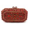 WHTUOHENG Borsa Bianca Grande Strass Metallo Dorato Diamante Cristallo Borsa da Matrimonio Moda Mini Ragazza Telefono Pochette da Sera Borse