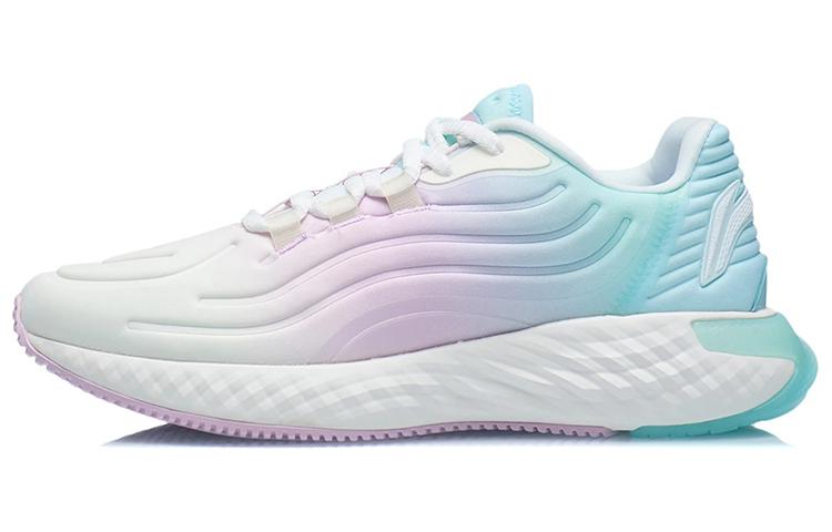 Li Ning Нескользящие износостойкие низкие беговые кроссовки женские светло-голубые ARSR038-3 37