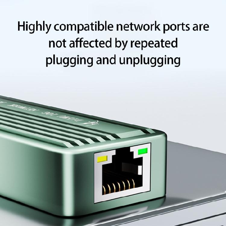 10Gbps Type C To RJ45 Gigabit Converters Aluminum USB 3.2 Networking Adapter Plugs And Play No Driver