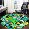 1PC Mario Characters Office Round Area Rug, Indoor Mat Suitable For Office, Under Office Chairs Bedroom Living Room Home Decor, Room Deco110