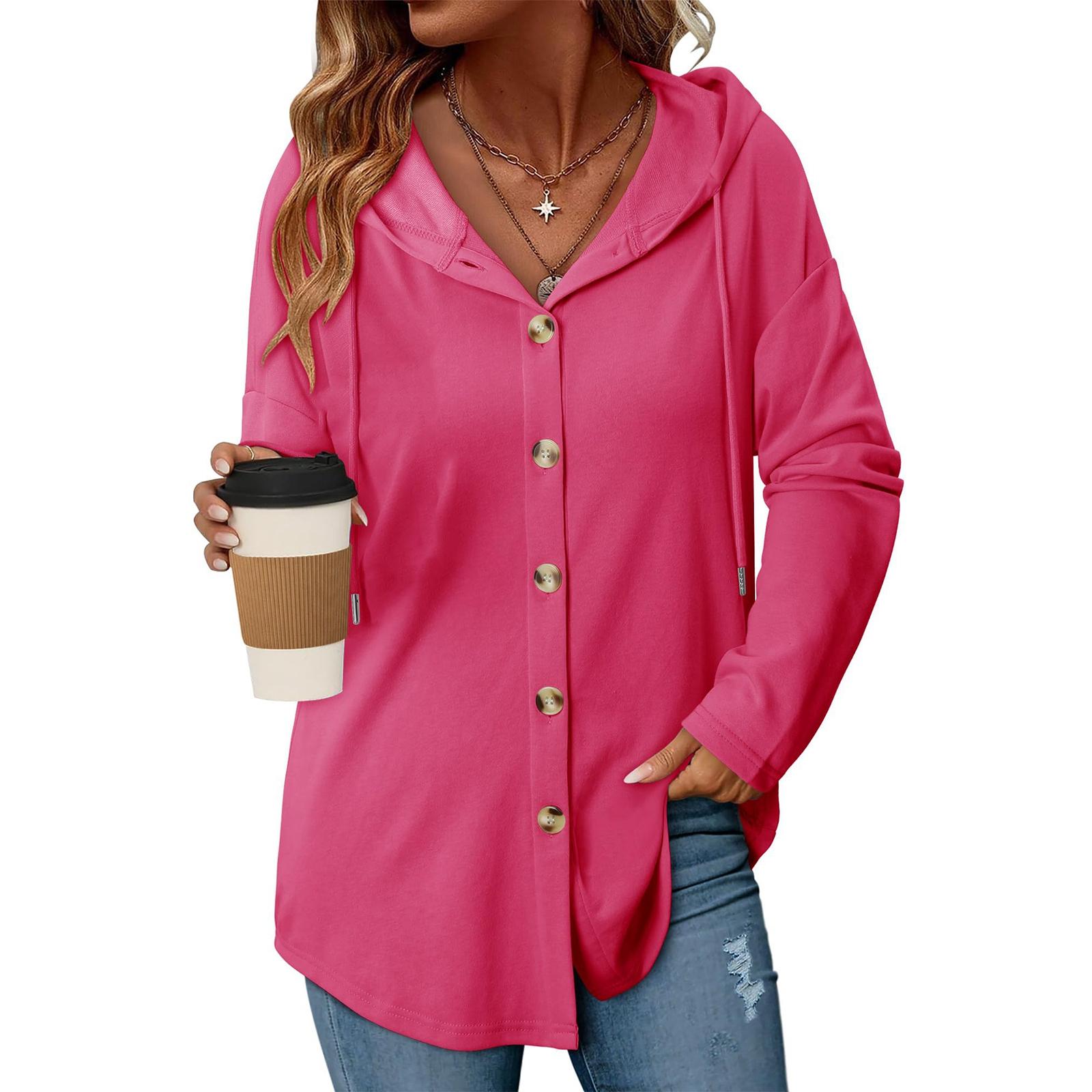 

Женское модное повседневное пальто реглан с длинным рукавом и кулиской, винтажное пальто с капюшоном на пуговицах S