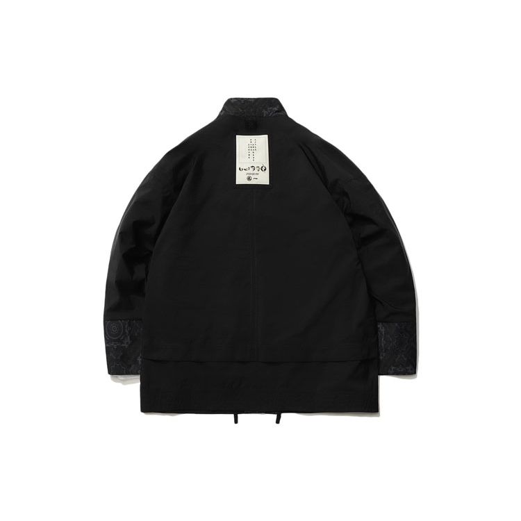 Li Ning X Jackie Chan Loose Casual Spliced Long Sleeve Jacket Men jackets Black AFDR207-1