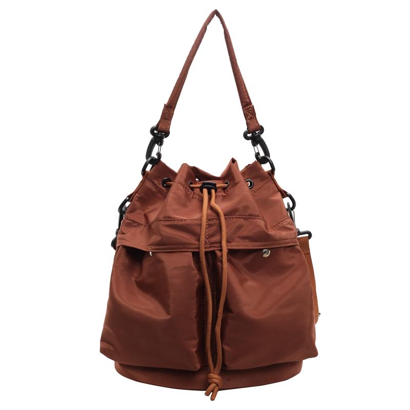 

New Ladies Multi functial Cloth Fabric Tote Bag Fashi Casual Tavel Shoulder Backpack Women Drawstring Design Messenger Bag світло-коричневого кольору