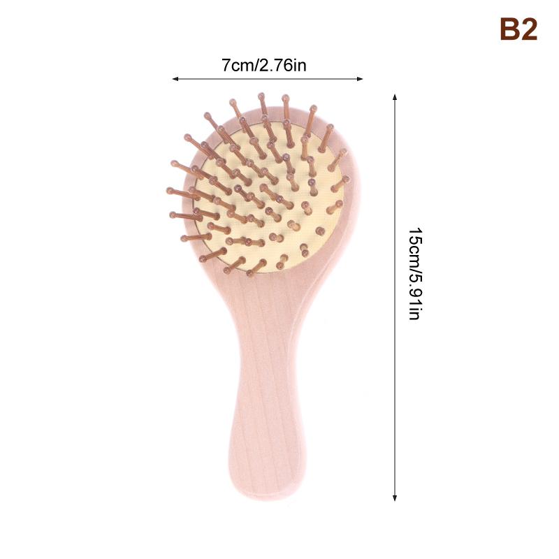 Anti-Static Scalp Massager for All Hair Types Detangling Cushion Design Airbag Wood Hair Comb Massage Brush