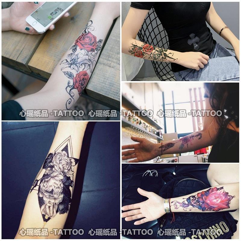 Set Tattoo Stickers 12 Water Transfer Tattoo Xqb Simulation Sexy Tattoo Rose Sticker