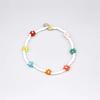 Flower Crush Multi-Color Beads Bracelet Smile Charm Multi-Color Flower Bead Bracelet