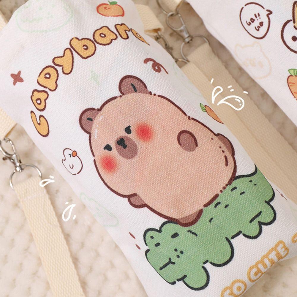 with Strap Thermal Mug Cup Sleeve Canvas Water Cup Crossbody Bag New Mobile Phone Bags