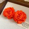 Steel needle raffia chiffon flower pendant earrings new sweet small fresh stud earrings niche high-end earrings