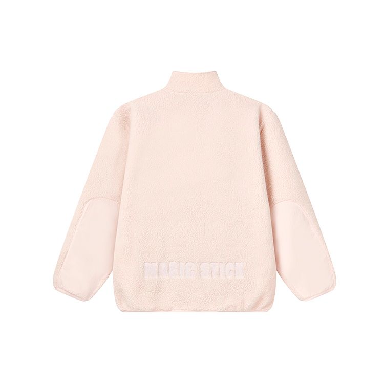 FILA Fleece Pocket Loose Stand Collar Jacket Men Jacket Light-Pink F51M249998F-PK