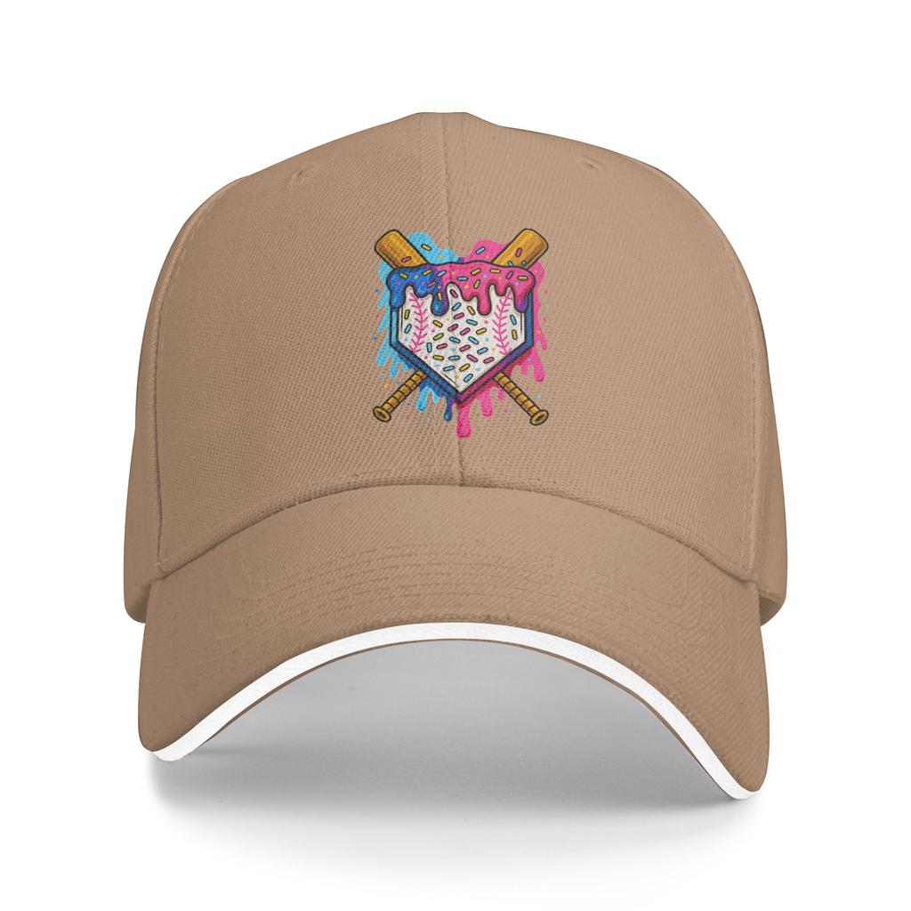 Baseball Boys Ice Cream Drip Baseball Baseball Cap Fitted Retro Men Women Trucker Hat Sunscreen Outdoor Sport Baseball Caps Gift