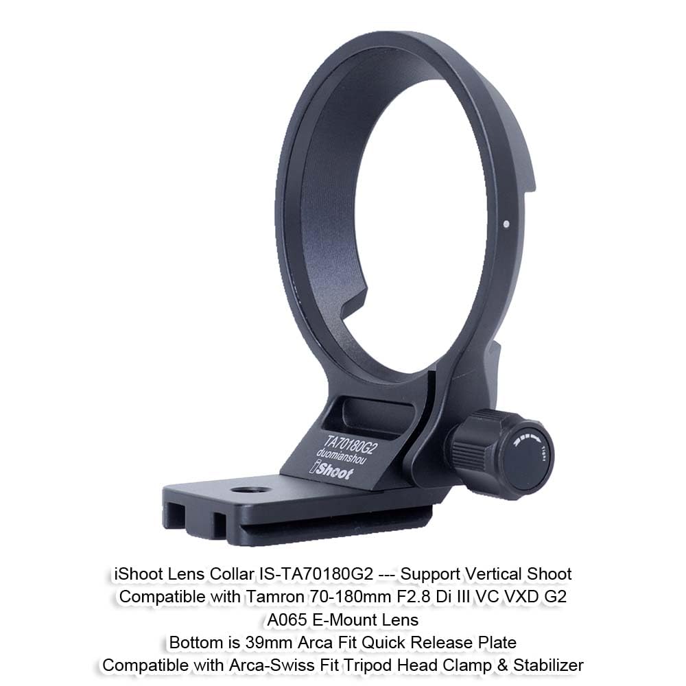 iShoot Metal Lens Ring Tripod Camera Lens Support Lens Bracket Tripod Tripod Mount Compatible with Tamron Di III VC VXD G2 A065 Fit Tripod Ball Head