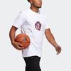 Adidas Mic Rose Basketball Sports Short Sleeve Tee Men Tops White GQ1361